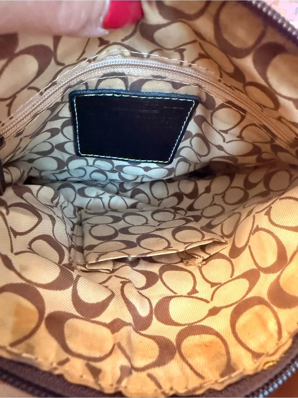 Coach Patchwork Crossbody Bag in Multi Brown and Pink